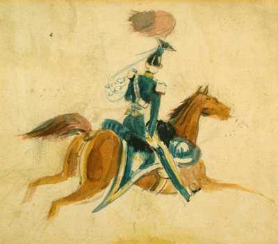 Man on Horseback by Constantin Guys